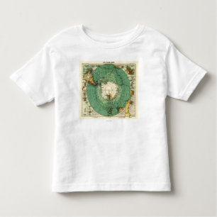 Camiseta Infantil AntarcticaPanoramic MapAntarctica