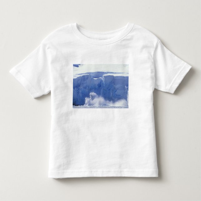 Camiseta Infantil Antártica, Baía do Paraíso, Formas de ondas maciça (Frente)