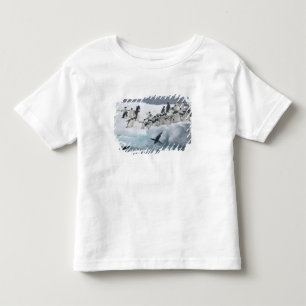 Camiseta Infantil Antártida, Ilha Paulet. Pinguins Adelie