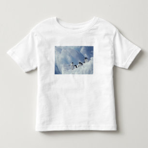 Camiseta Infantil Antártida. Pinguins-de-adélia