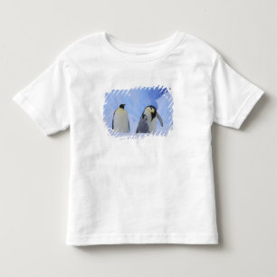 Camiseta Infantil Antártida. Pinguins-imperadores e filhote