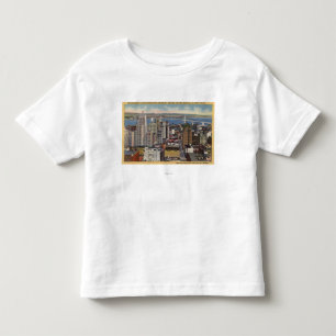 Camiseta Infantil Antena do centro, opinião da ponte da baía