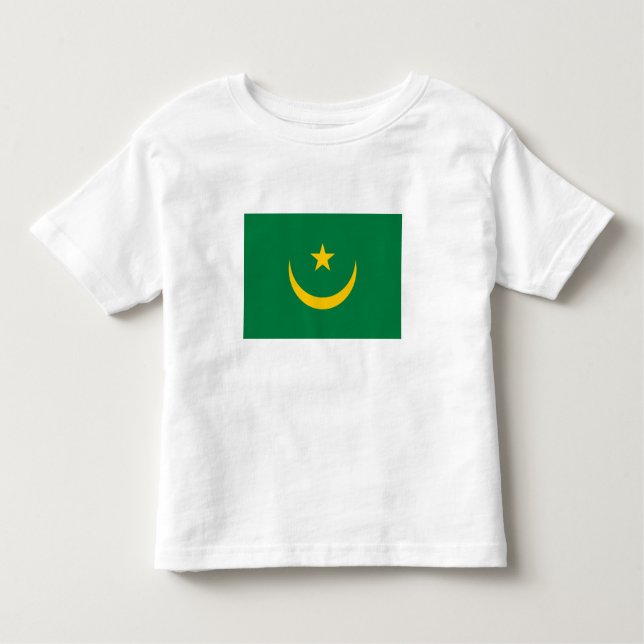 Camiseta Infantil Antiga bandeira da Mauritânia (Frente)