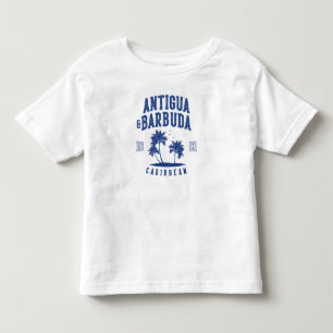 Camiseta Infantil Antigua e Barbuda Palmeira do Caribe
