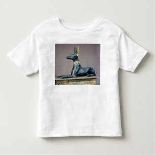 Camiseta Infantil Anubis, deus egípcio do morto de uma caixa