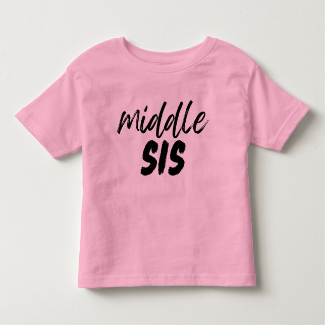 Camiseta Infantil Anúncio da irmã do SIS MIDDLE, presente irmão (Frente)