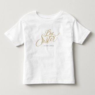 Camiseta Infantil Anúncio de Data de Vencimento Personalizada da Irm
