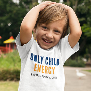 Camiseta Infantil Anúncio de G gravidez de Energia de Filho Único Pi
