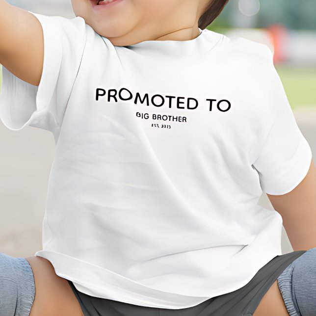 Camiseta Infantil Anúncio de Gravidez do Irmão Mais Velho  (Criador carregado)