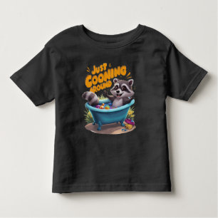 Camiseta Infantil Apenas Coongando guaxinins maliciosos com a aventu