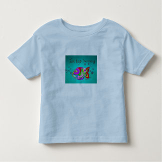 Camiseta Infantil Apenas mantenha nadar o t-shirt