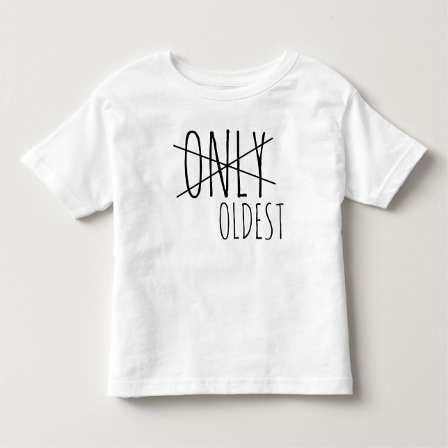 Camiseta Infantil Apenas para o anúncio mais antigo de um novo bebê (Frente)