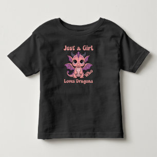 Camiseta Infantil Apenas uma Garota que Ama Dragões