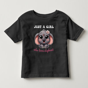 Camiseta Infantil Apenas Uma Garota Que Ama Elefante Elefante Fofo
