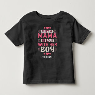 Camiseta Infantil Apenas uma Mamãe Apaixonada pelo Seu Menino