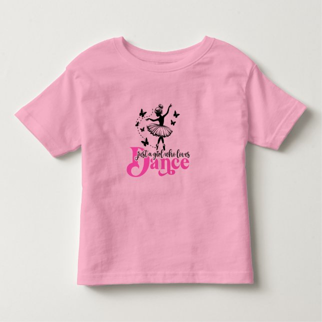 Camiseta Infantil Apenas Uma Menina Que Adora Dançar Ballerina (Frente)