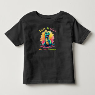 Camiseta Infantil Apenas Uma Menina Que Ama Dinossauros