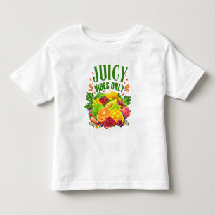 Camiseta Infantil Apenas Vibrações Suculentas: Frutas Frescas e Vida