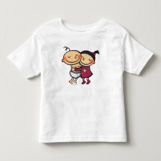Camiseta Infantil Aperto dos melhores amigos