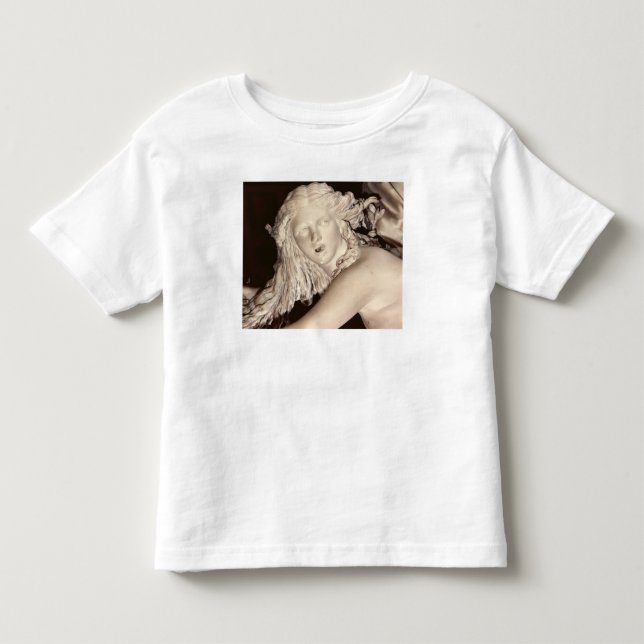 Camiseta Infantil Apollo e Daphne, detalhe da cabeça de Daphne (Frente)