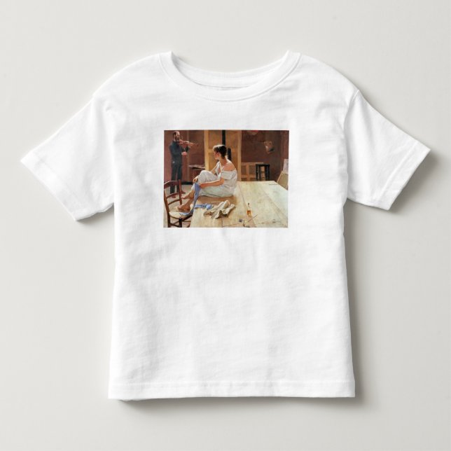 Camiseta Infantil Após a pose, 1884 (Frente)