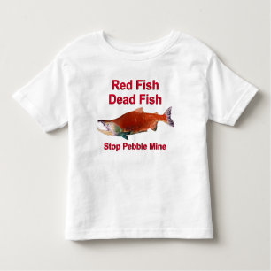 Camiseta Infantil Após o Salmão - Parar o Pebble Mine