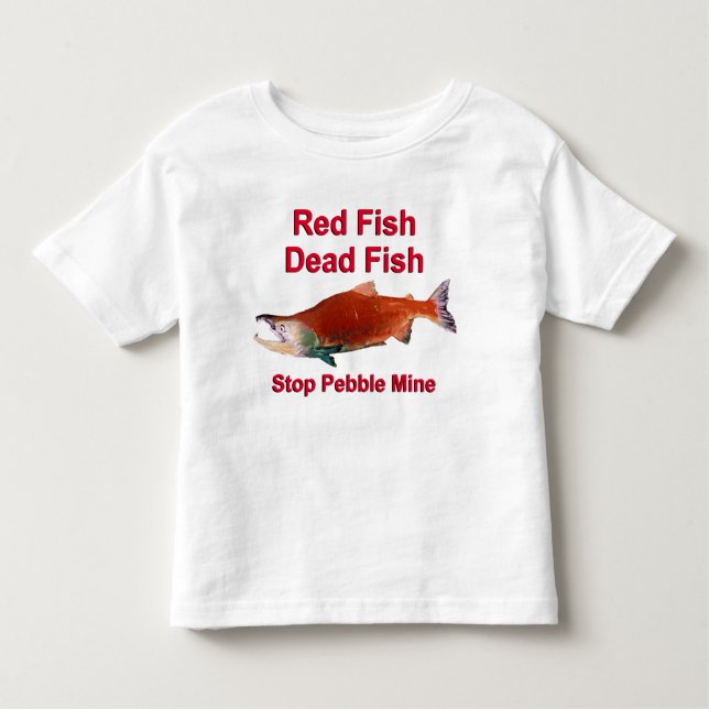 Camiseta Infantil Após o Salmão - Parar o Pebble Mine (Frente)
