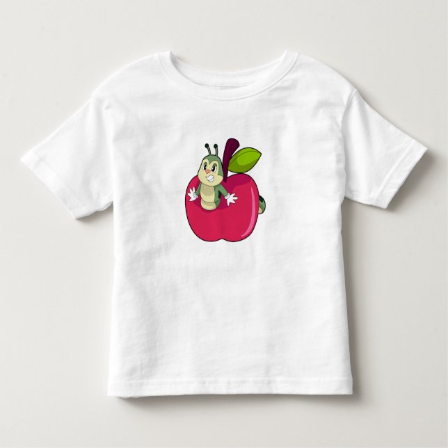 Camiseta Infantil Apple da lagarta (Frente)