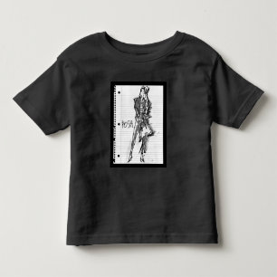 Camiseta Infantil Apple selvagem fino - esboço nervoso do vintage