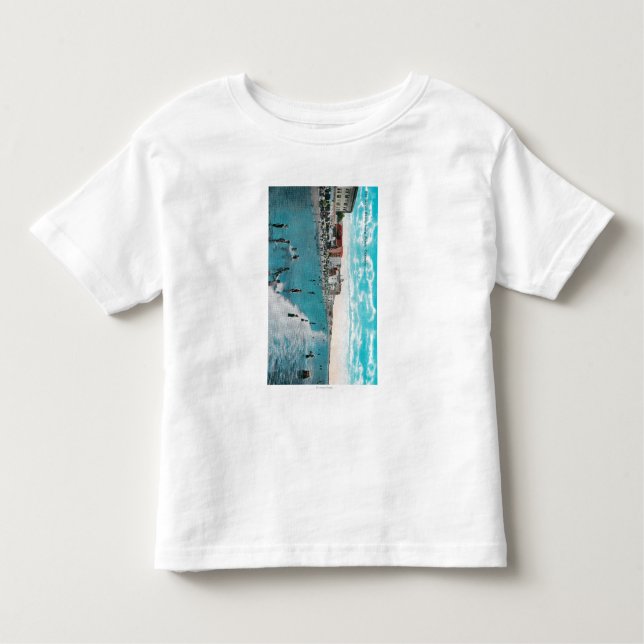 Camiseta Infantil Apreciar acena na praia de BeachLong do oceano, CA (Frente)