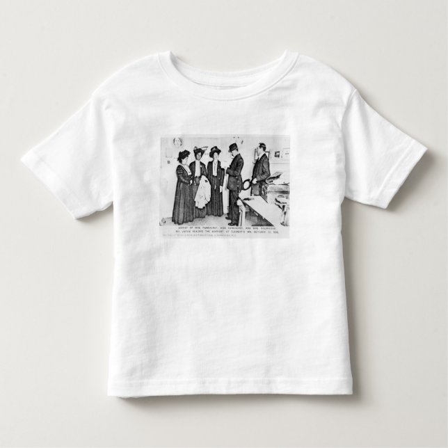 Camiseta Infantil Apreensão da Sra. Pankhurst (Frente)