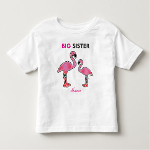 Camiseta Infantil Aprendendo o flamingo da irmã mais velha dos doces
