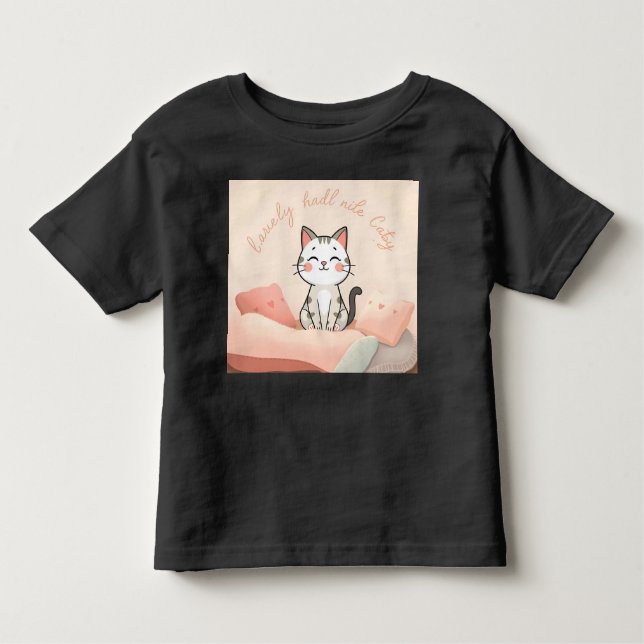 Camiseta Infantil Apresentado mas disposto a discutir gatos - Ca Eng (Frente)