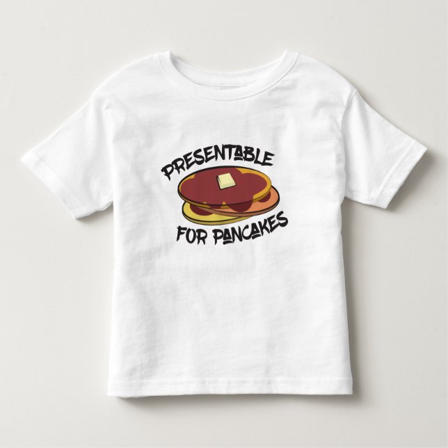 Camiseta Infantil Apresentável para Pancakes Toddler T-Shirt (Frente)