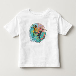 Camiseta Infantil Aquaman & Black Manta Tidal Wave