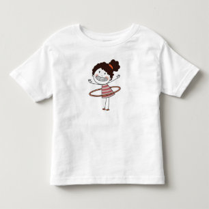 Camiseta Infantil Aquarela Menina Palito Sorriso Grande Bonita