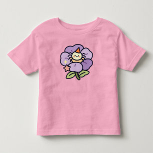 Camiseta Infantil Aranha Fofa de Festa em Flor Roxa