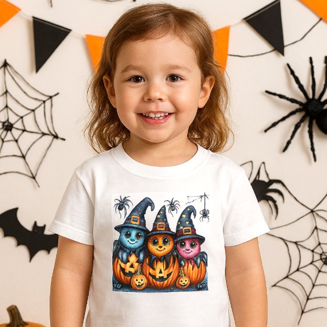 Camiseta Infantil Aranhas IA Halloween e Miúdos Bombeiros - (Criador carregado)