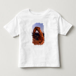 Camiseta Infantil Arco Delicado ao pôr do sol com La coberto de neve