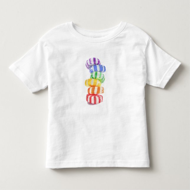 CAMISETA INFANTIL ARCO-ÍRIS DE DOCE (Frente)