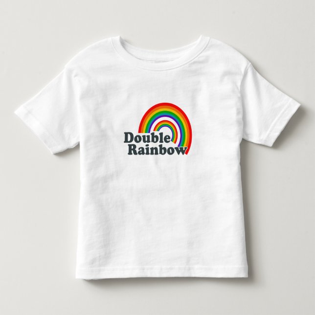 Camiseta Infantil Arco-íris dobro (Frente)