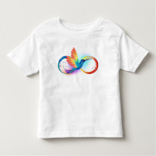 Camiseta Infantil Arco-íris Hummingbird com símbolo Infinito