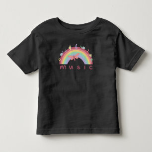 Camiseta Infantil arco-íris musical infantil