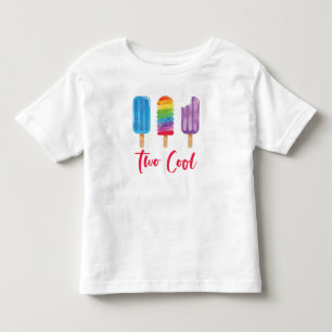 Camiseta Infantil Arco-íris Pop Dois Verão Legal Aniversário de 2 an