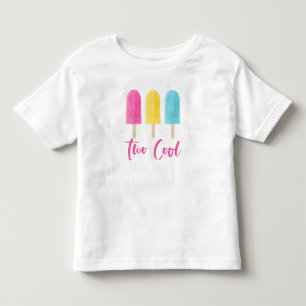 Camiseta Infantil Arco-íris Pop Dois Verão Legal Aniversário de 2 an
