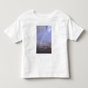 Camiseta Infantil Arco-íris sobre Honolulu, Havaí, EUA