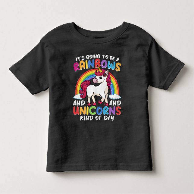 Camiseta Infantil Arcos-De-Chuva E Unicórnios Cujos Brancos São Espa (Frente)