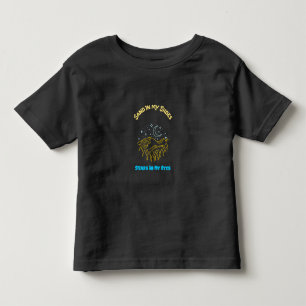 Camiseta Infantil Areia Nos Meus Sapatos Estrelas Nos Meus Olhos Aca
