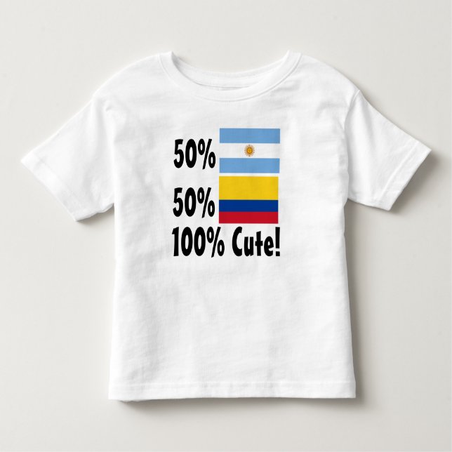 Camiseta Infantil Argentino de 50% 50% 100% colombiano bonito (Frente)