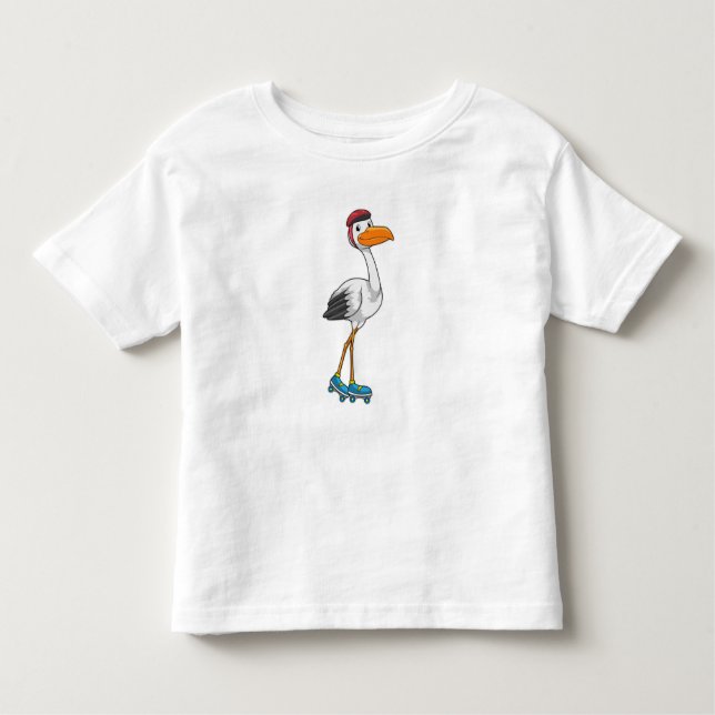 Camiseta Infantil Armazenar como skater em linha com skates de cilin (Frente)